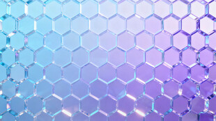 梦幻渐变六边形科技背景