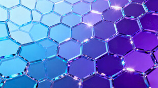 梦幻渐变六边形科技背景