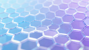 梦幻渐变六边形科技背景图