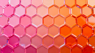 多彩六边形几何图案背景