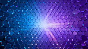 紫色六边形放射状背景图