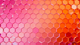 炫彩六边形渐变背景图案