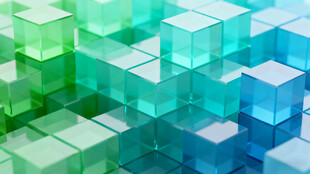 多彩透明立方体阵列