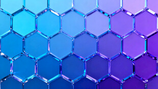 梦幻渐变六边形背景图案