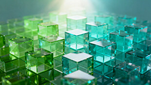 多彩透明立方体排列图