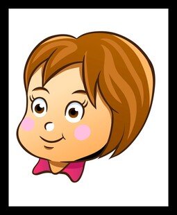 卡通短发女孩头像