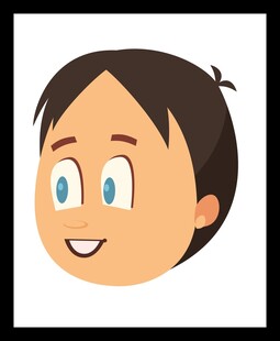 卡通小男孩笑脸头像