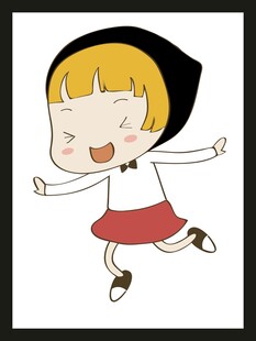 跳跃的可爱小女孩