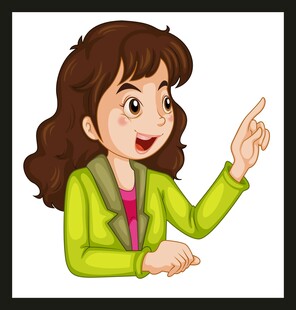绿衣女子指物示意