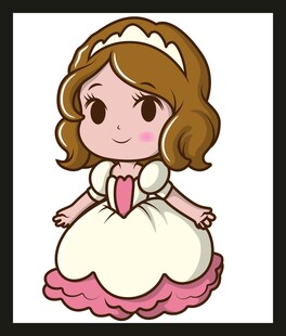 可爱公主风卡通女孩形象