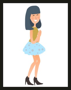 时尚短裙女孩形象