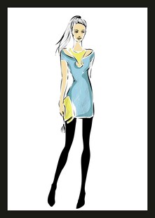 时尚女性连衣裙设计图