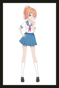 可爱日系校服少女形象