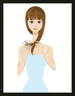 扎辫子的优雅女性