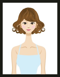 短发女子穿吊带示例图