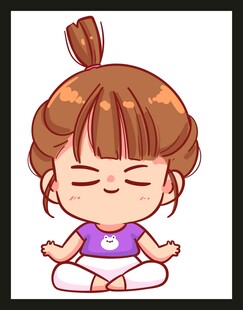 可爱萌娃静坐冥想