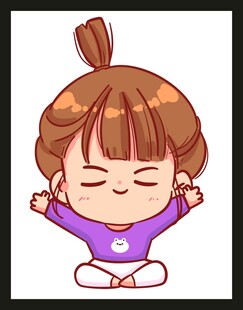 可爱扎辫女孩开心做瑜伽