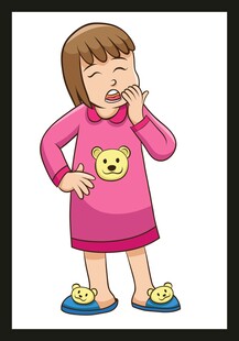 穿粉衣的可爱小女孩