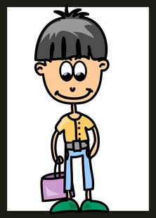 提桶小男孩卡通形象