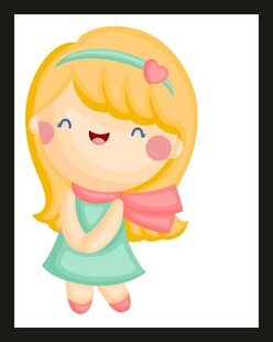 可爱金发小女孩