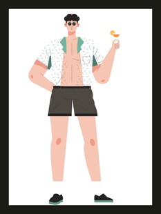 肌肉男手持哑铃秀健硕身材