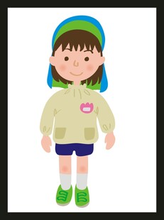 戴帽穿新衣的可爱小女孩