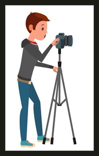 摄影师专注拍摄瞬间