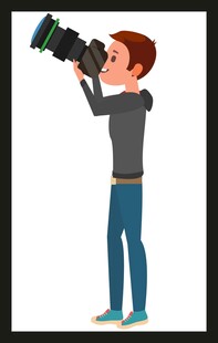 摄影师专注拍摄瞬间