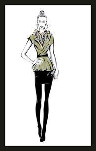 时尚女装设计草图