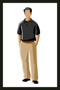 男士休闲装展示