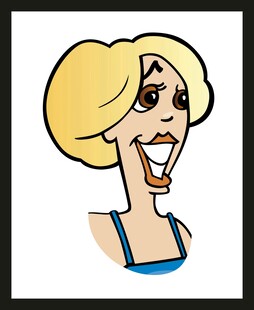 微笑的金发女性头像