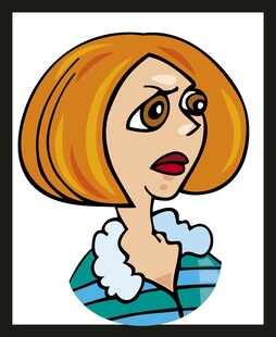 愤怒女性卡通形象