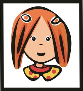 卡通红发女孩头像