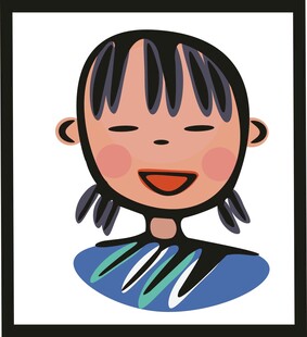 卡通风格微笑小女孩头像