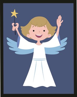 可爱小天使手持星星