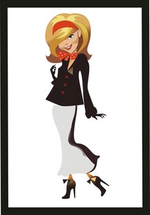 时尚金发女郎优雅造型