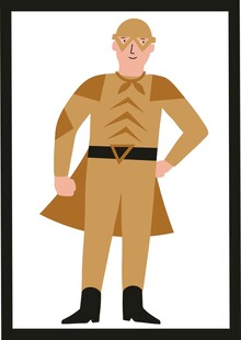 复古军装男子形象