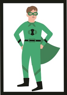 绿色超级英雄形象展示