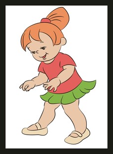 跳舞的红衣小女孩