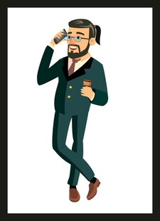 时尚酷帅的西装男士形象