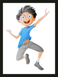 跳跃的快乐男孩