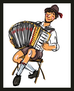 演奏手风琴的男子