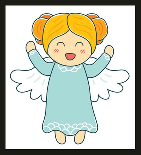 可爱小天使张开双臂