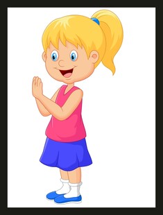 可爱小女孩鼓掌