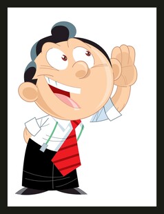 商务男士挥手示意