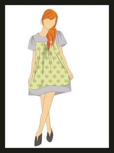 时尚女士连衣裙插画设计