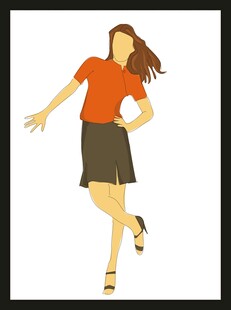 跳舞的时尚女性