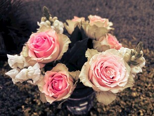 复古色调粉色系花卉组合