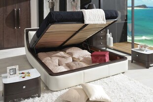 现代海景房储物床展示