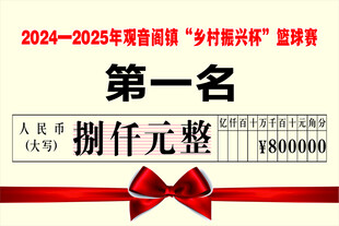 支票展板 篮球赛